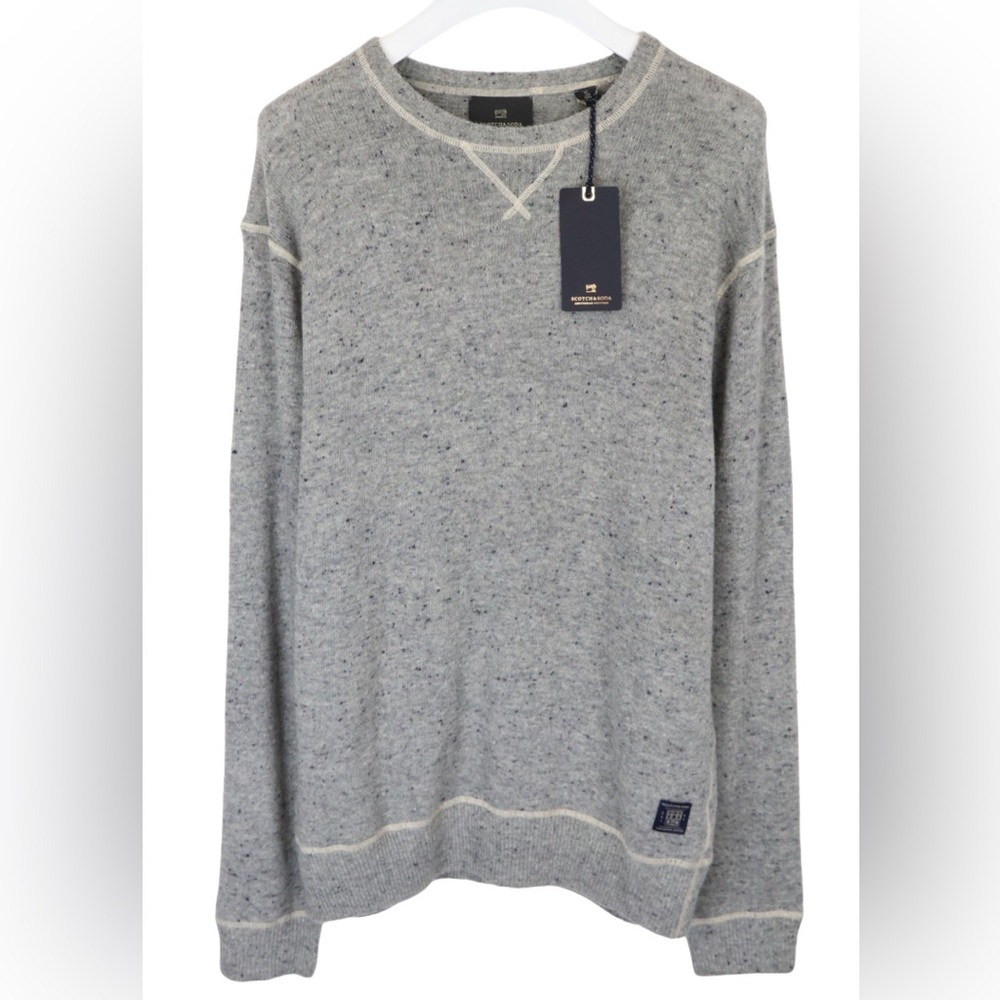 SCOTCH & SODA Crew Neck Pullover Jumper Men's XL Wool Blend Knitted Stretch
